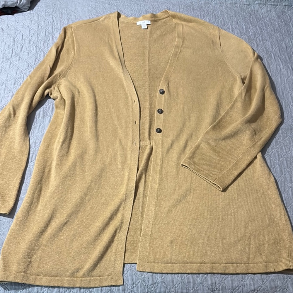 Women's Tan Cardigan Sweater